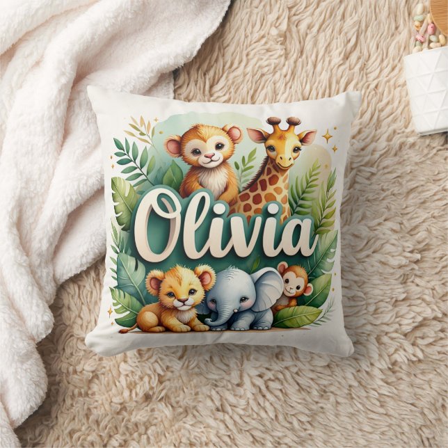 Safari Äventyr Olivia Dekorativ kudde (Filt)