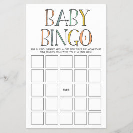 Safari Baby Bingo Game Flygblad