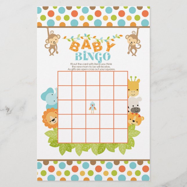Safari Baby Bingo Game with Animals (Framsida)