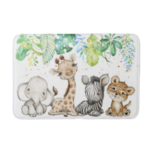 Safari Baby djur Kids Badrumsmatta
