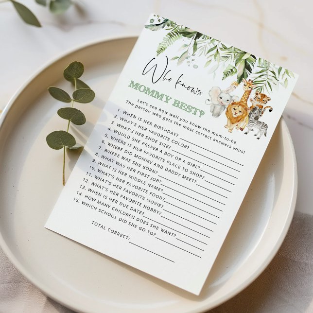 Safari baby djur Vem vet vad mamma spelar bäst (Skapare uppladdad)