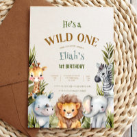 Safari Baby djur Vild en första födelsedag