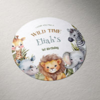 Safari Baby djur Vild en första födelsedag