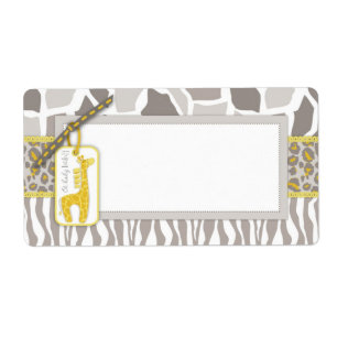 Safari Baby Namn bricka B Fraktsedel