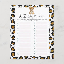 Safari Baby Namn Shower Game