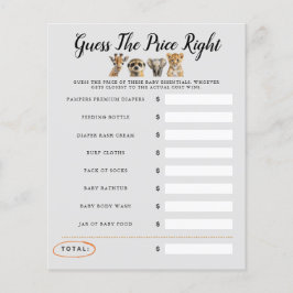Safari Baby Shower Game gissar Prist