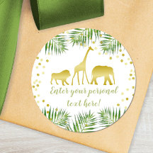 Safari Baby Shower Guld