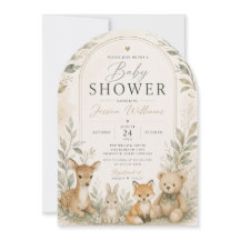 Safari baby shower inbjudan