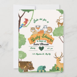 Safari Baby Shower Inbjudan – Djungeltema