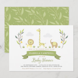 Safari Baby Shower-inbjudan Inbjudningar