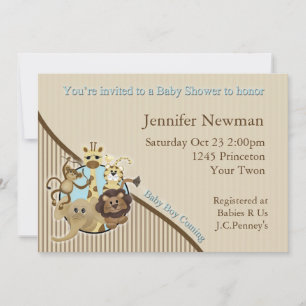 Safari Baby Shower-inbjudan Inbjudningar