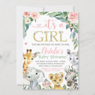 Safari Baby Shower-inbjudan Inbjudningar