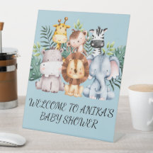 SAFARI BABY SHOWER INVITATION, NEDLADDNINGSBART