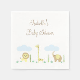 Safari Baby Shower Napkins Pappersservett