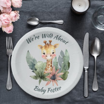 Safari Baby Shower Papper Tallrikar