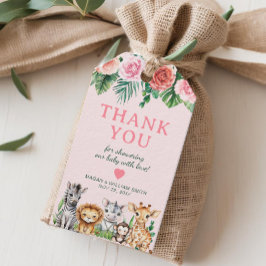 Safari Baby Shower Tack Favor - Jungle Animal Presentetikett