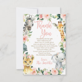 Safari Baby Shower Tack för att du tog ett kort.
