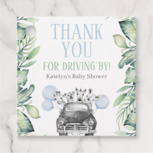 Safari Baby Shower Tack Gåvor Etiketter
