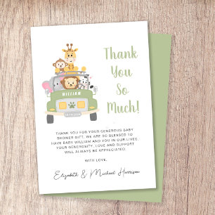 Safari Baby Shower Tack Kort