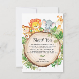 Safari Baby Shower Tack Kort
