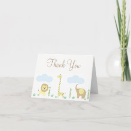 Safari Baby Shower Tackkort-kort Tack Kort