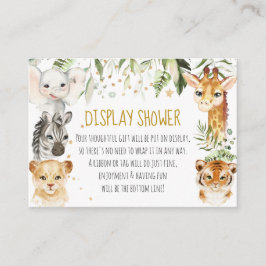 Safari Baby Shower Visning Shower Card Tilläggskort