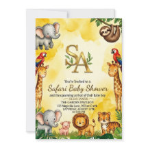 Safari Babyfirande Inbjudan