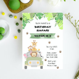 Safari Birthday-inbjudan Inbjudningar