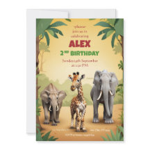 Safari Birthday Investigation Guld Jungle Animals