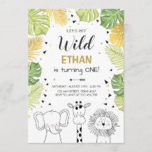 Safari Birthday Investigation Zoo Vild Jungle anim