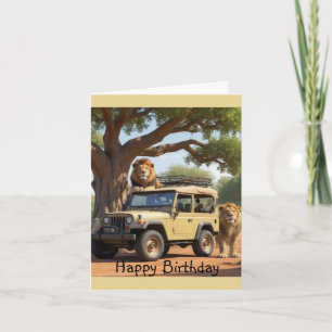 Safari Birthday Kort