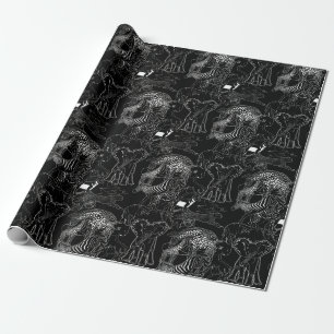 Safari Black White Cute Unique Gift Presentpapper
