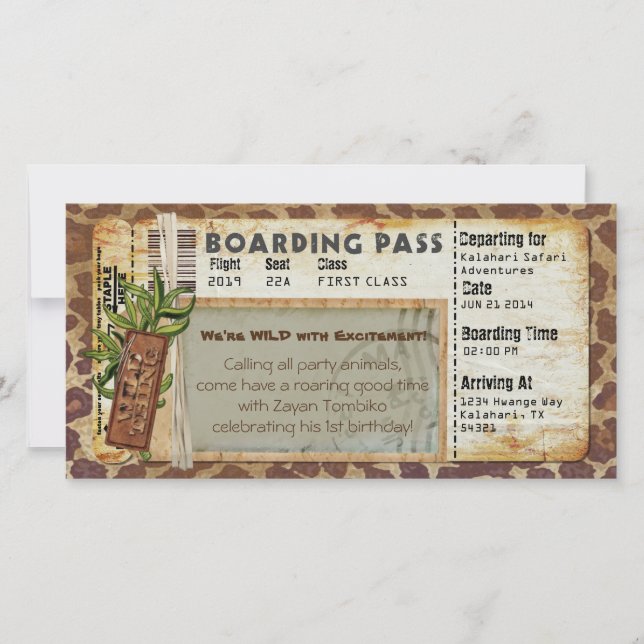Safari Boarding Pass (Framsida)