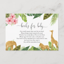 Safari bok begär att få en babydusch bok infoga tilläggskort