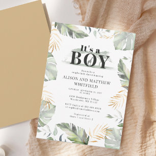 Safari Boy Baby Shower Inbjudningar