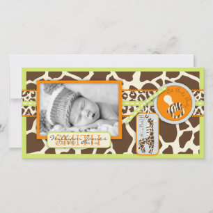 Safari Boy Grönt Photo Card Julkort