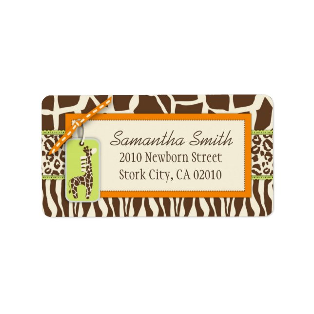 Safari Boy or Address Label Adressetikett (Framsidan)