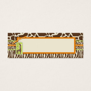Safari Boy Orange Smala Gift Märkre 2 Litet Visitkort