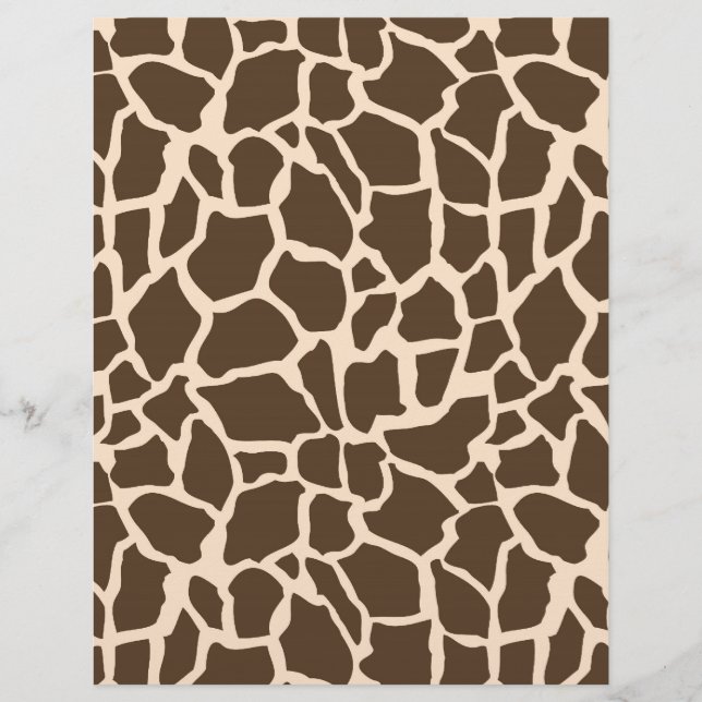 Safari Boy Scrapbook Papper Giraffe (Framsida)