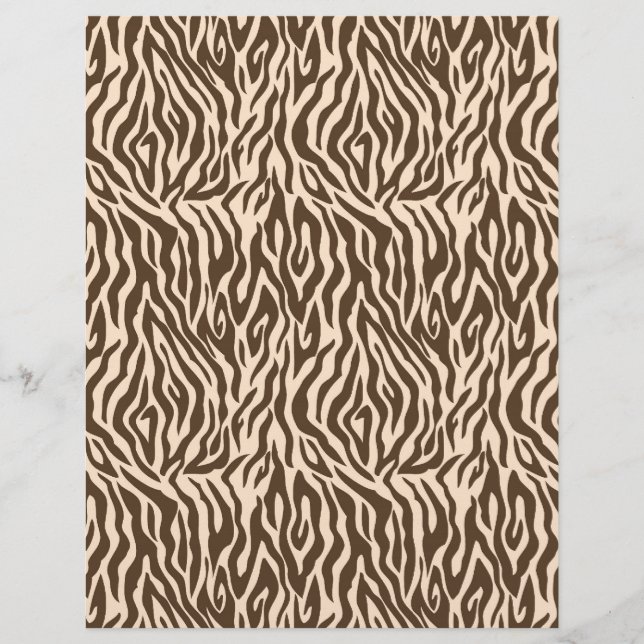 Safari Boy Scrapbook Papper Zebra (Framsida)