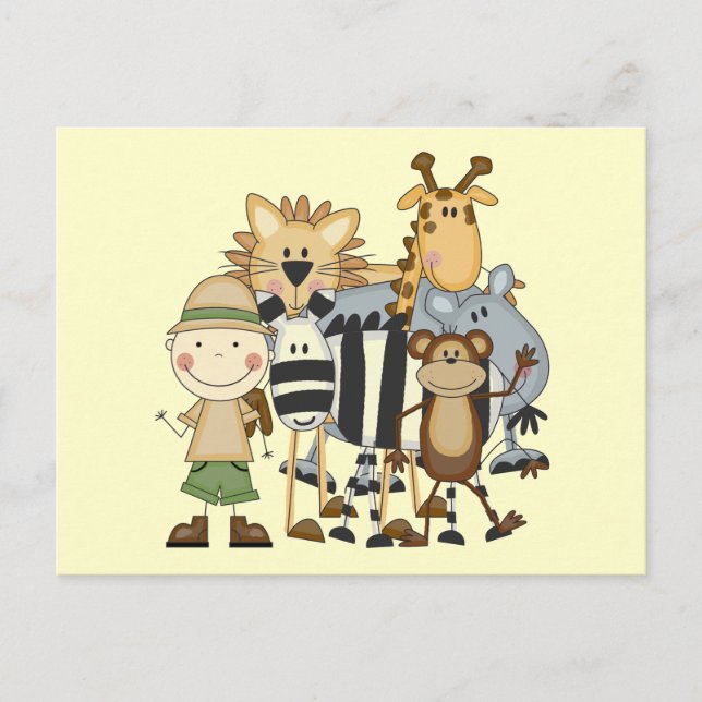 Safari Boy Tshirts och Gifts Vykort (Framsida)