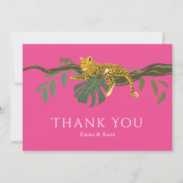 Safari Bröllop Jungle Cheetah Tack Kort