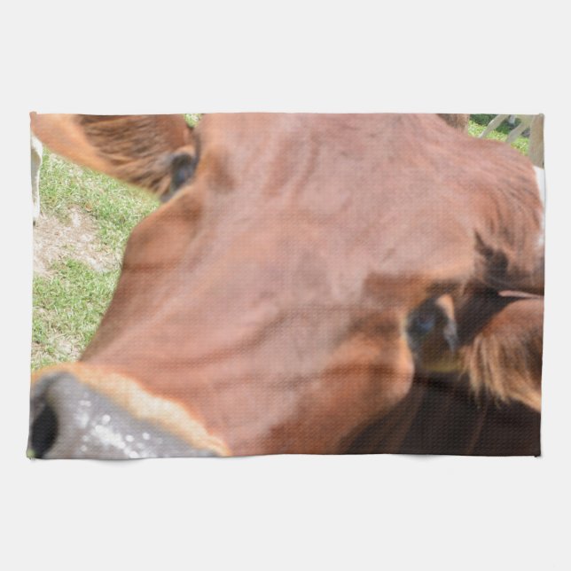 Safari Brown Cow Kökshandduk (Horisontell)