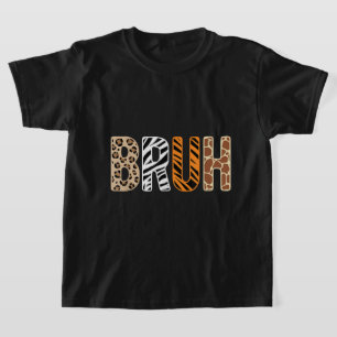 Safari Bruh Meme Djurutskrift av vilda djur och T Shirt