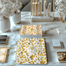 Safari Chic Luxe Guld Leopard Skriv ut