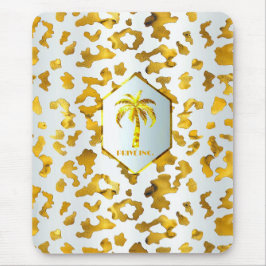 Safari Chic Lyx Guld & Vit Djurtryck Musmattor