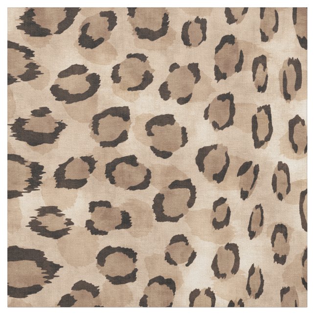 Safari chic neutralt brun beige cheetah print tyg (Närbild)