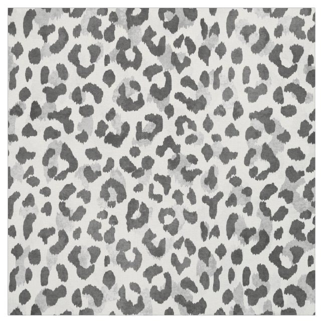 Safari-chic svart och vitt cheetah-tryck tyg (Provkarta)