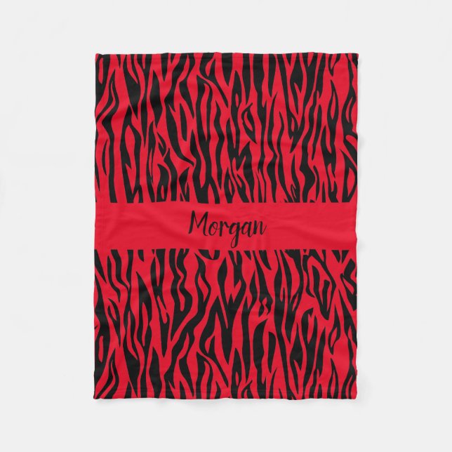Safari Chic Zebra Blanket för Adventurous Spirits Fleecefilt (Framsidan)
