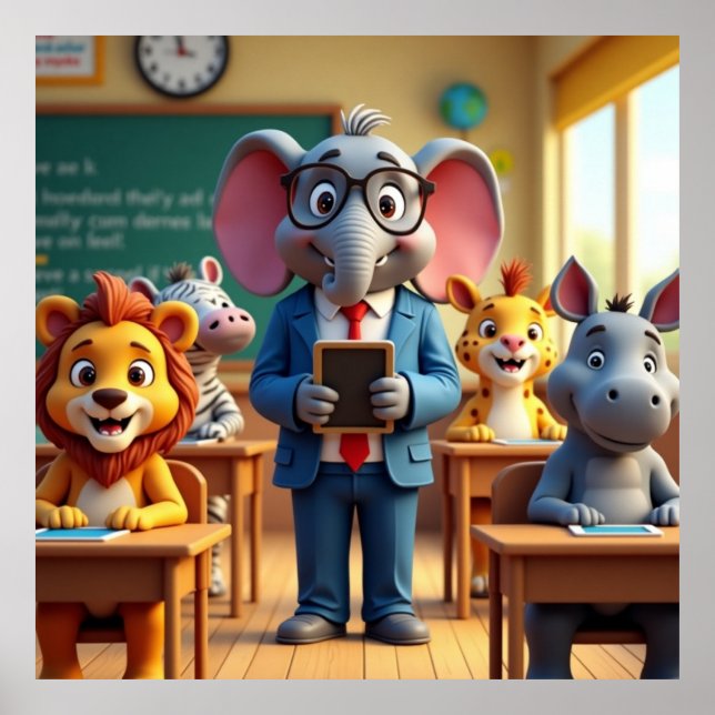 Safari Classroom - Back to school Poster (Framsidan)